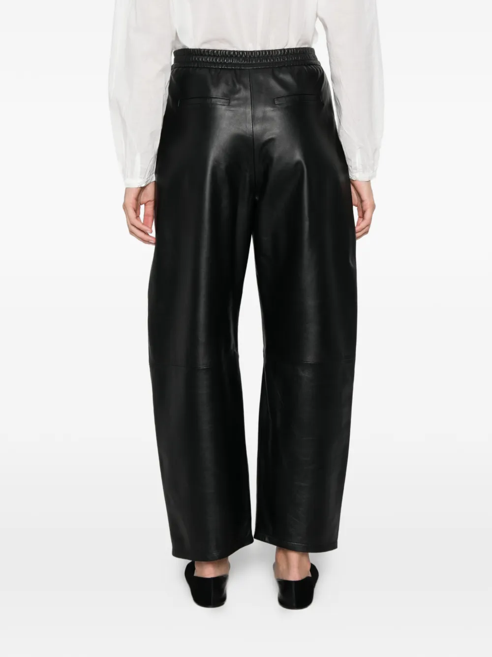 Arma Noa leren broek Zwart