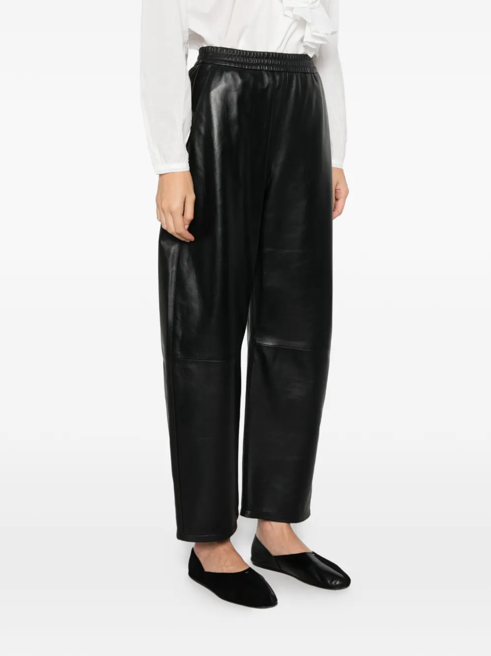 Arma Noa leren broek Zwart