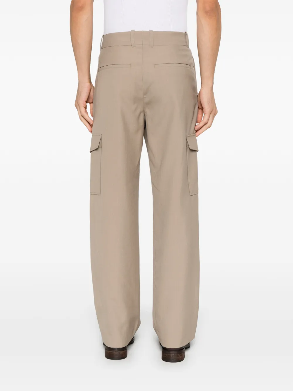 Drôle De Monsieur Geplooide cargo broek Beige