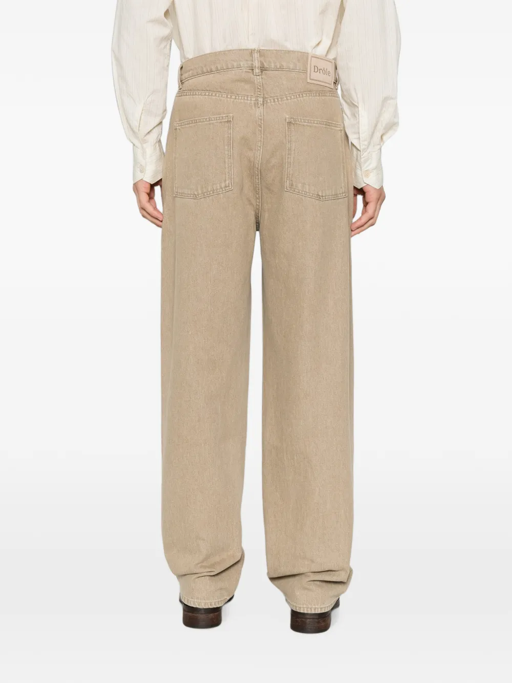 Drôle De Monsieur Jeans met logopatch Groen
