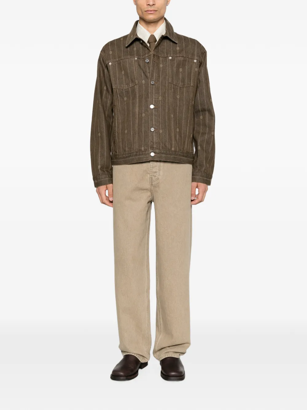 Drôle De Monsieur Jeans met logopatch Groen
