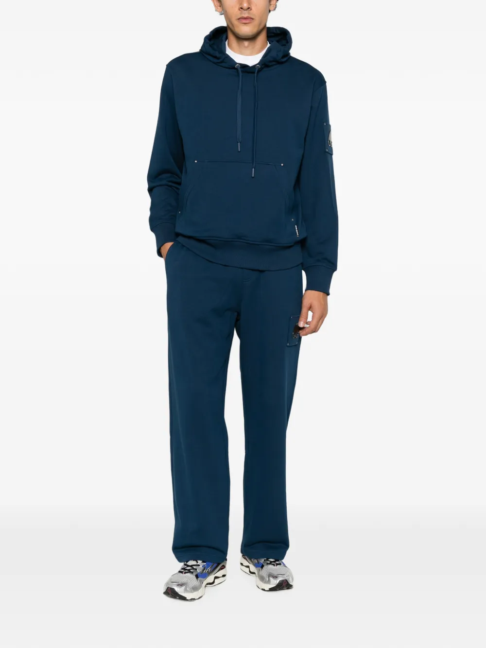Moose Knuckles Trainingsbroek met logoplakkaat Blauw