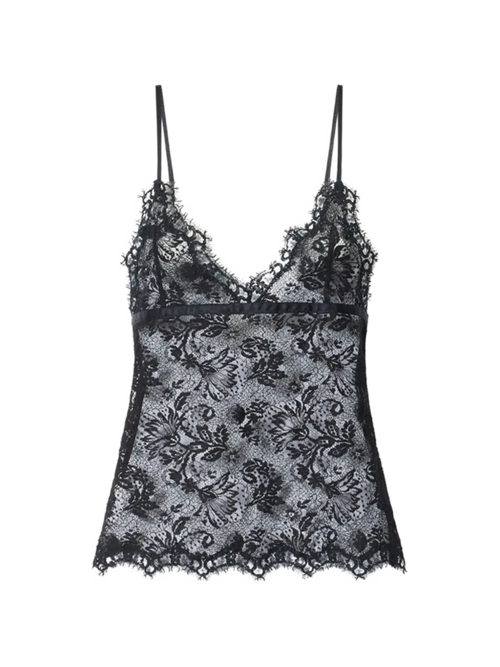 ISABEL MARANT Adiena floral lace camisole - Nero