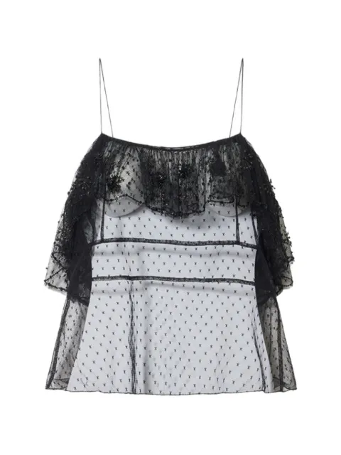 ISABEL MARANT Olaja embroidered plumetis lace top