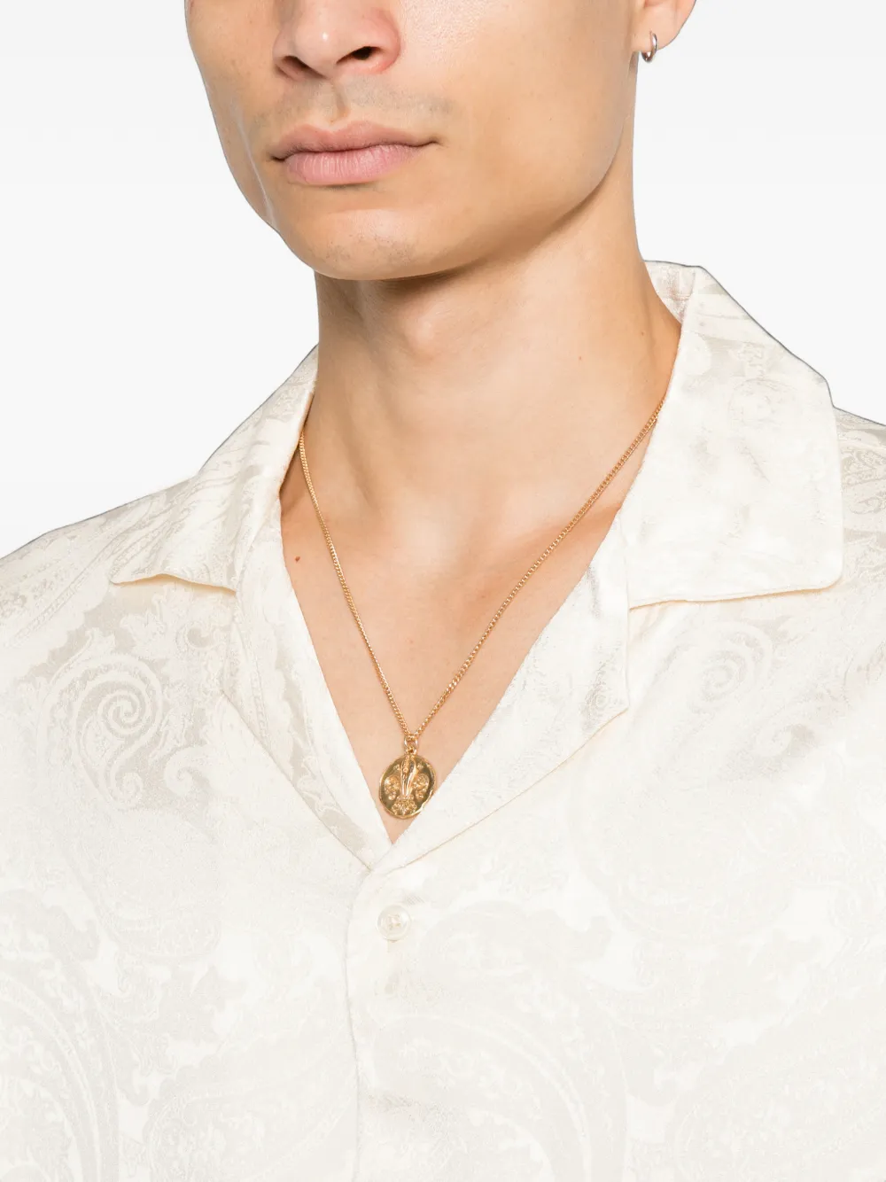 Drôle De Monsieur Overhemd met paisley-jacquard Beige