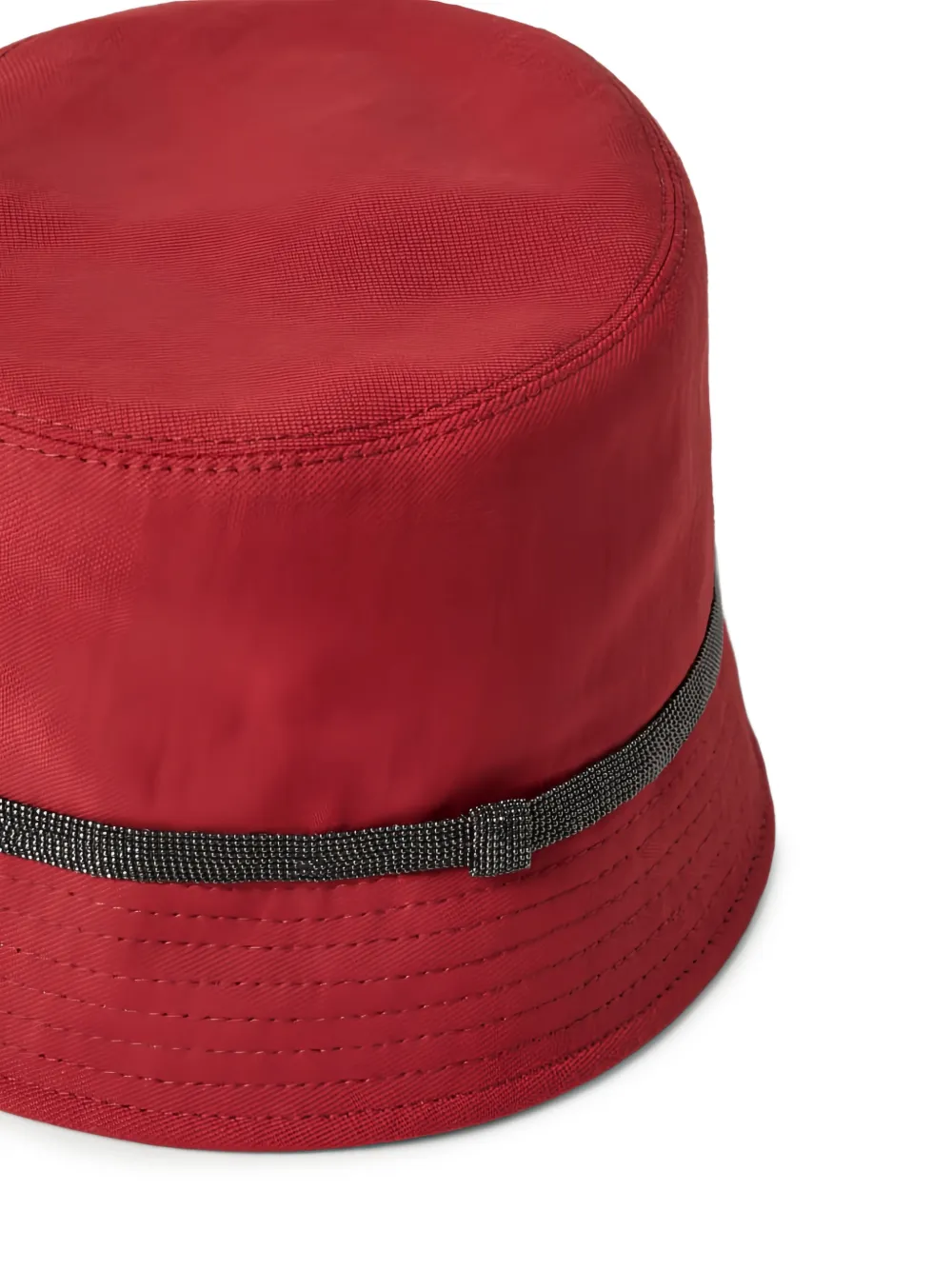 Brunello Cucinelli Vissershoed met monili-afwerking Rood