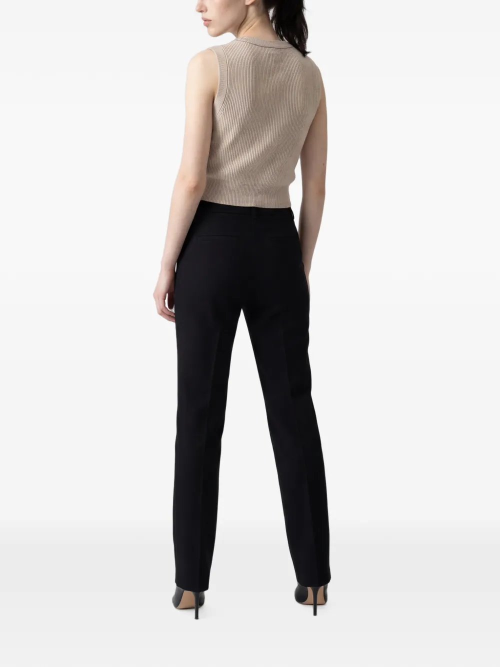 Brunello Cucinelli ribbed-knit sleeveless tank top Beige