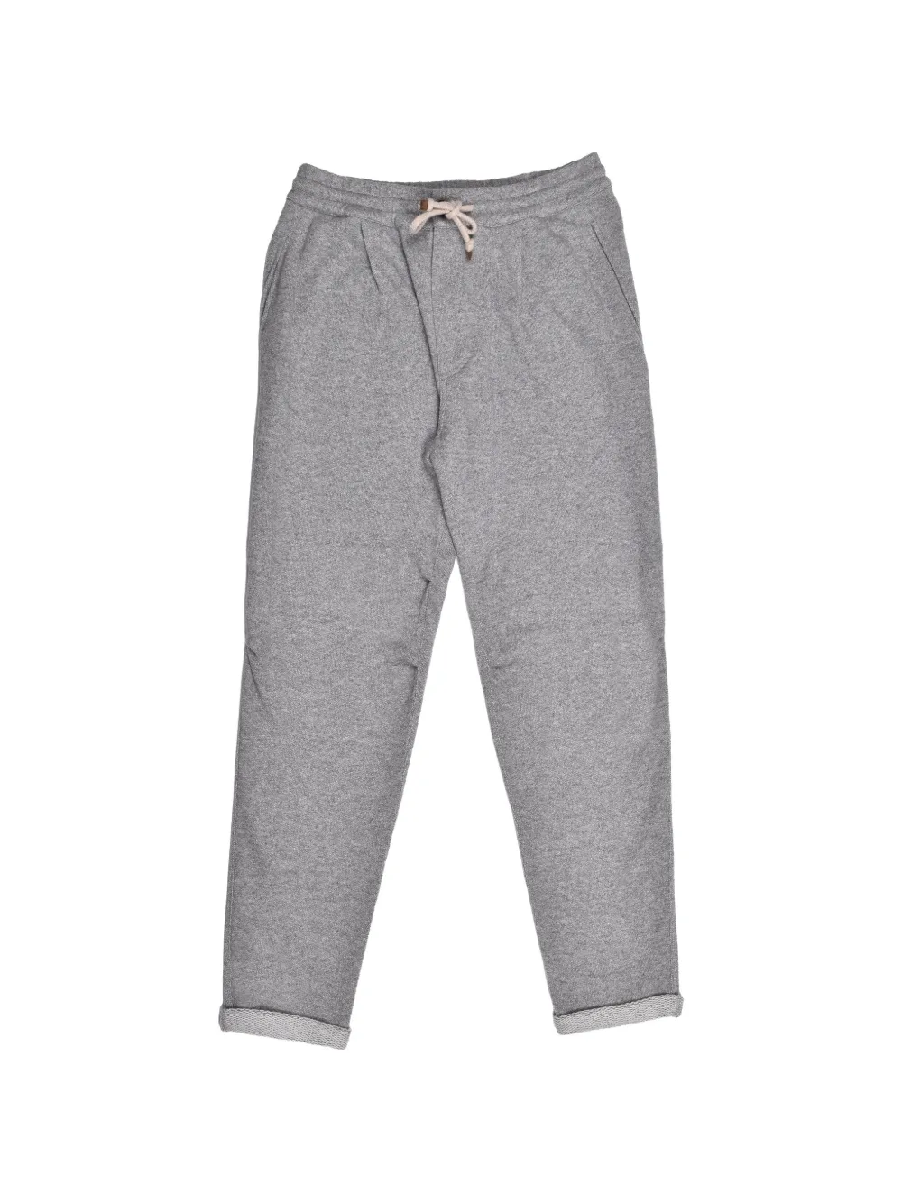 Brunello Cucinelli Pantaloni sportivi in cashmere con coulisse in vita - Grigio