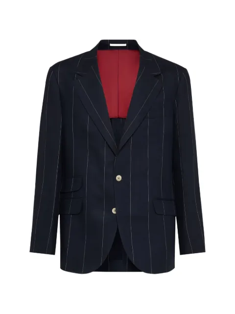 Brunello Cucinelli blazer con rayas diplomáticas estampadas