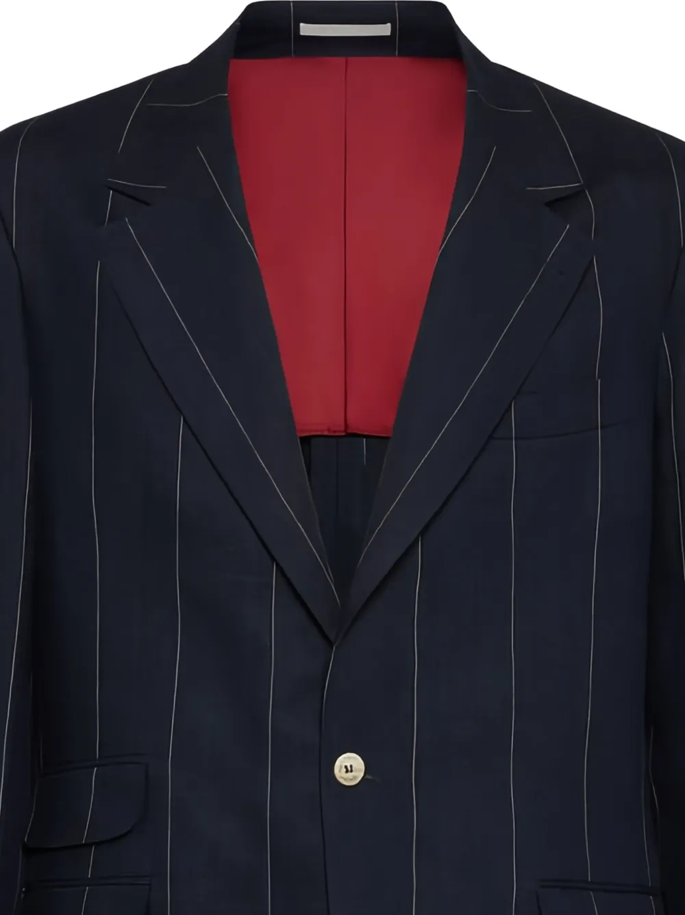 Brunello Cucinelli Blazer met krijtstreep Blauw
