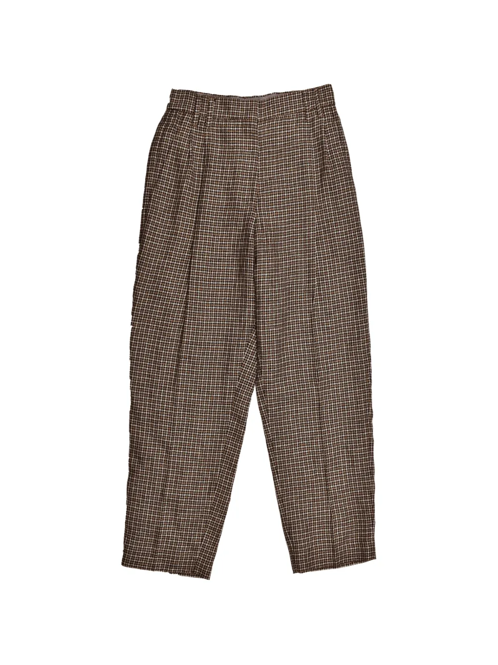 Brunello Cucinelli Pantalon met pied-de-poule print Bruin