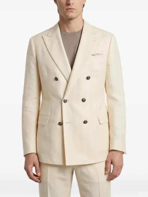 Brunello Cucinelli double-breasted peak-lapel suit
