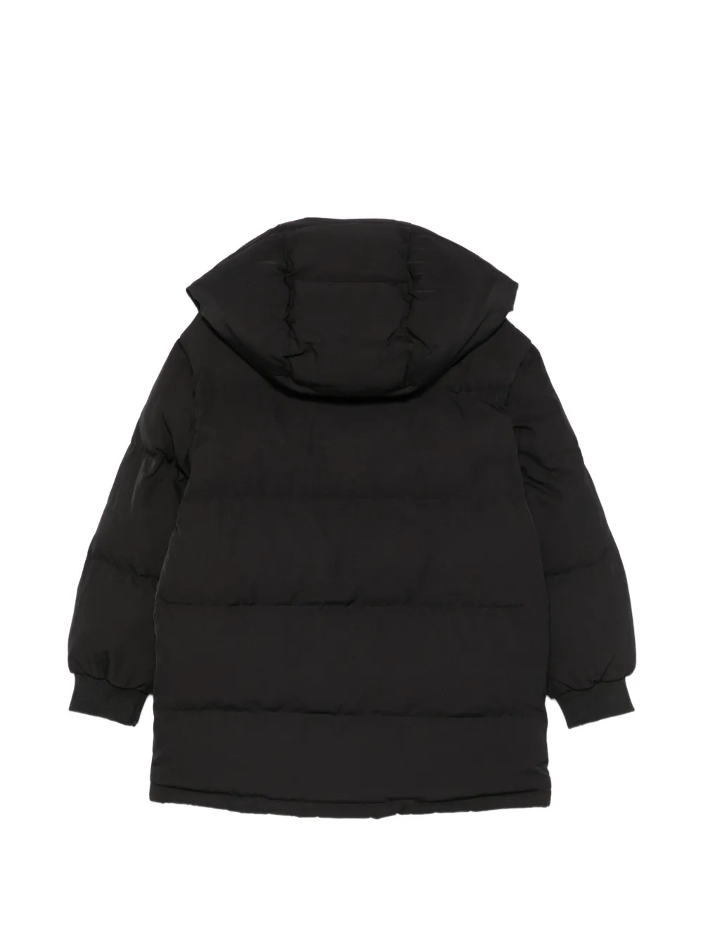 Moschino Kids Donsjack met capuchon Zwart