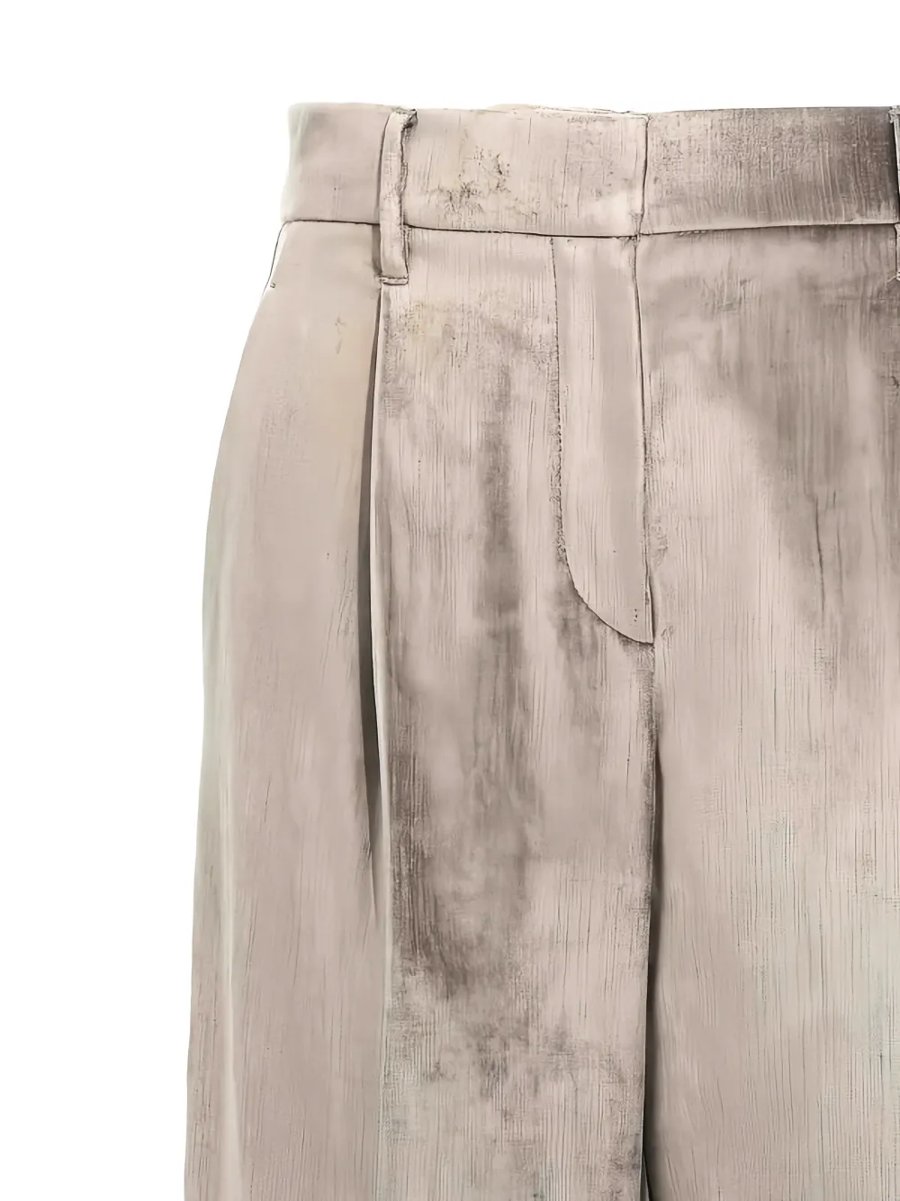 Brunello Cucinelli pleated wide-leg trousers Grijs