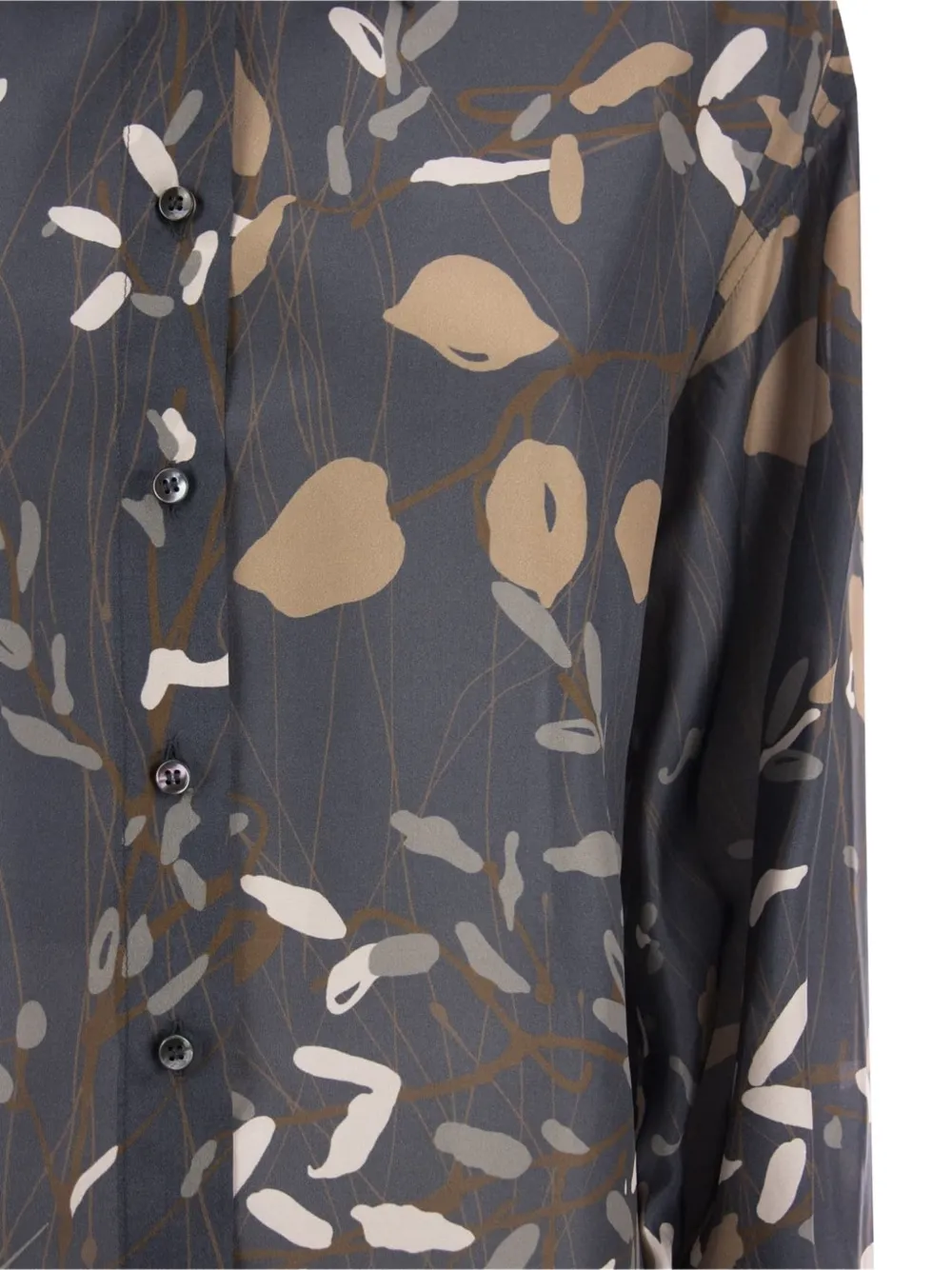 Brunello Cucinelli Blouse met abstracte print Blauw
