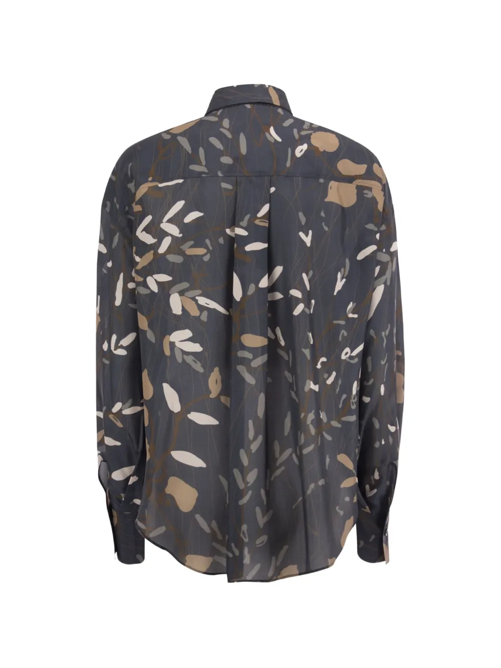 Brunello Cucinelli Blouse met abstracte print Blauw