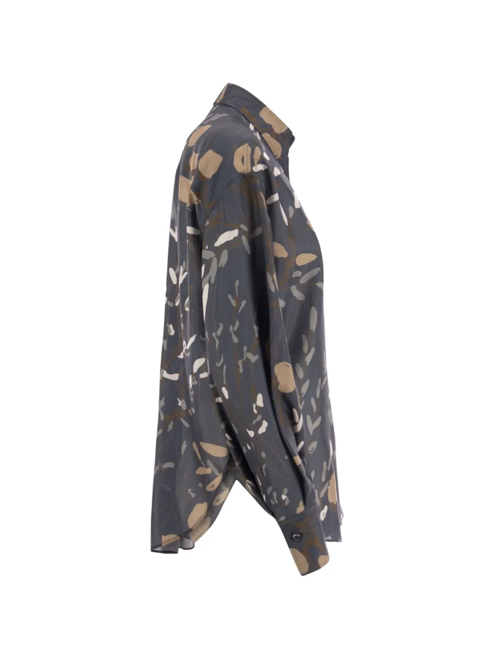Brunello Cucinelli Blouse met abstracte print Blauw