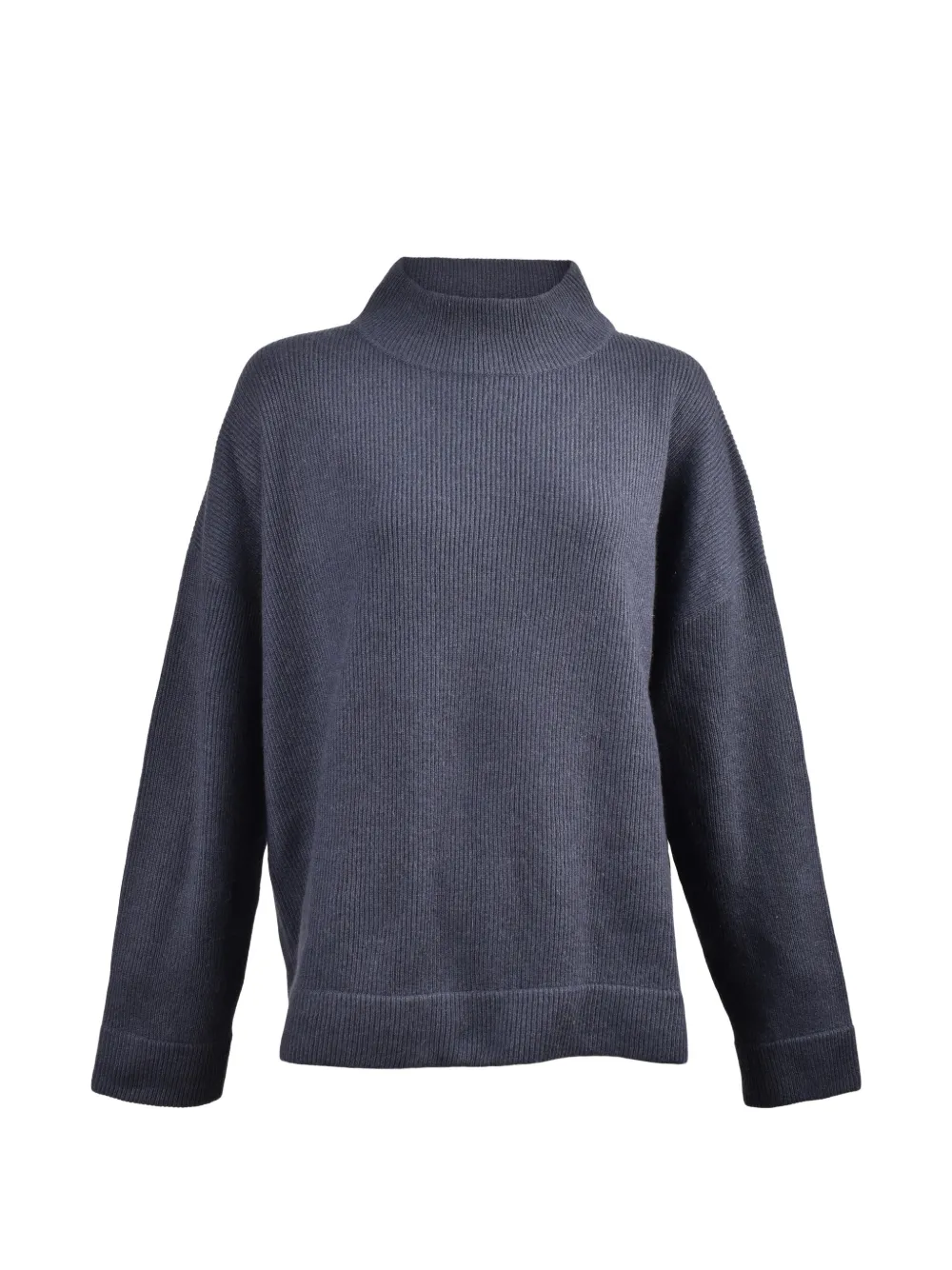 Brunello Cucinelli ribbed mock-neck sweater - Blue