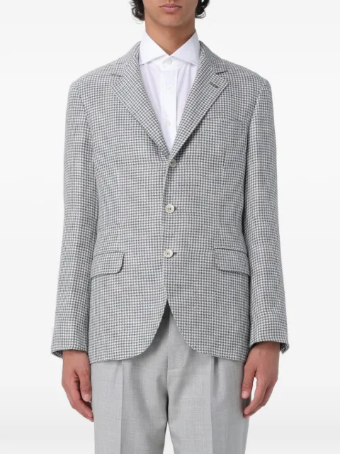 Brunello Cucinelli houndstooth-pattern tailored-fit blazer