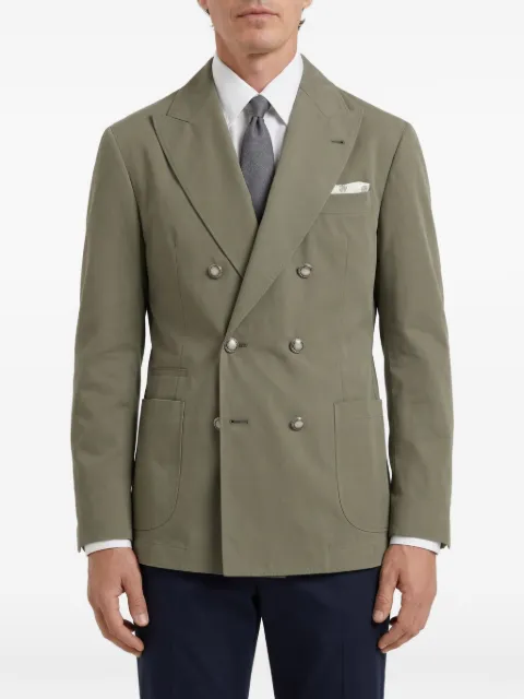 Brunello Cucinelli double-breasted cotton blazer