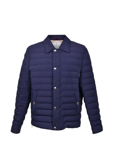 Brunello Cucinelli quilted classic-collar jacket