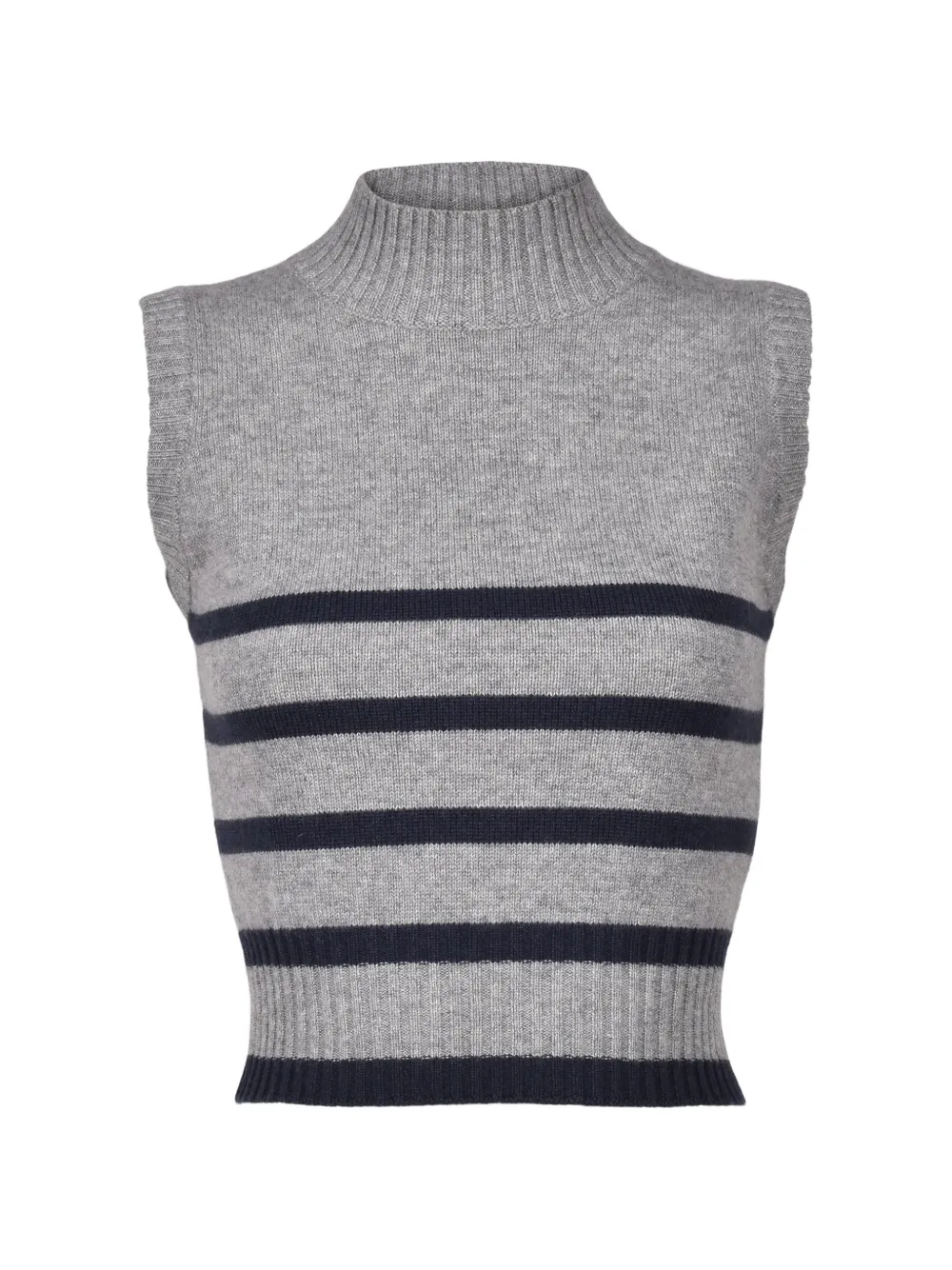 Brunello Cucinelli striped sleeveless sweater - Grey