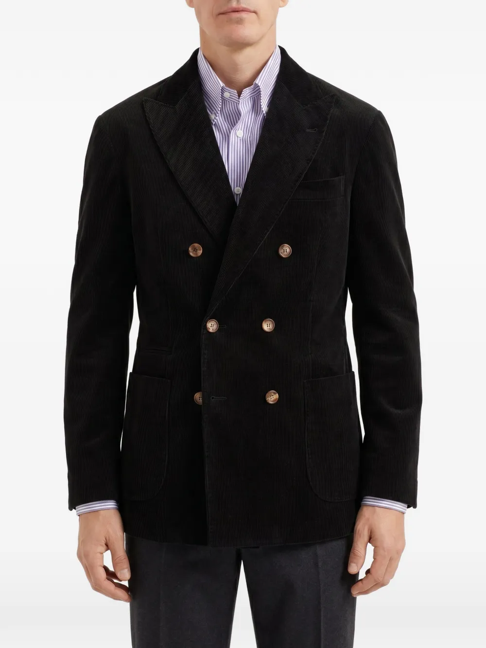 Brunello Cucinelli double-breasted corduroy blazer