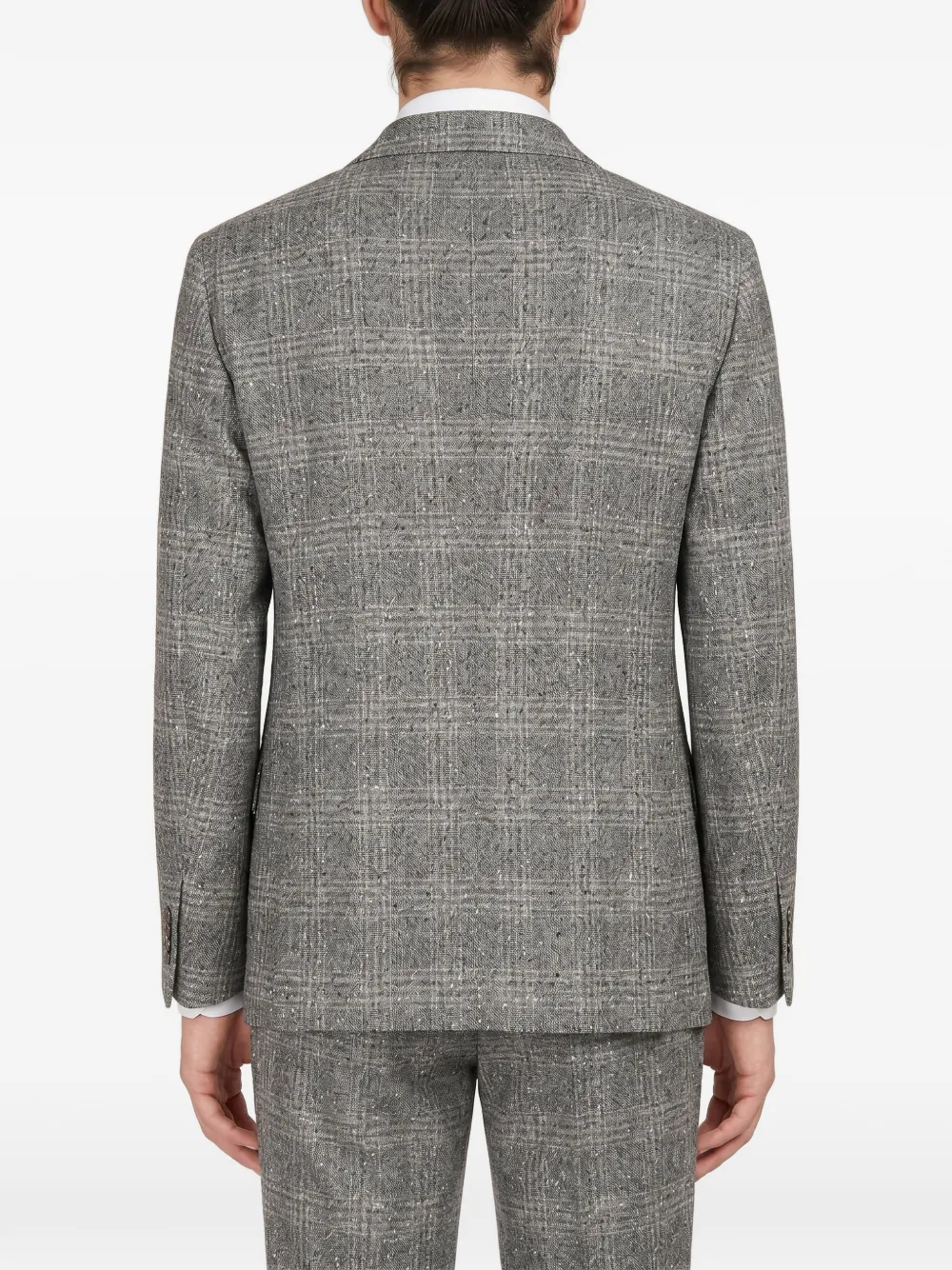 Brunello Cucinelli Geruit slim-fit pak Grijs
