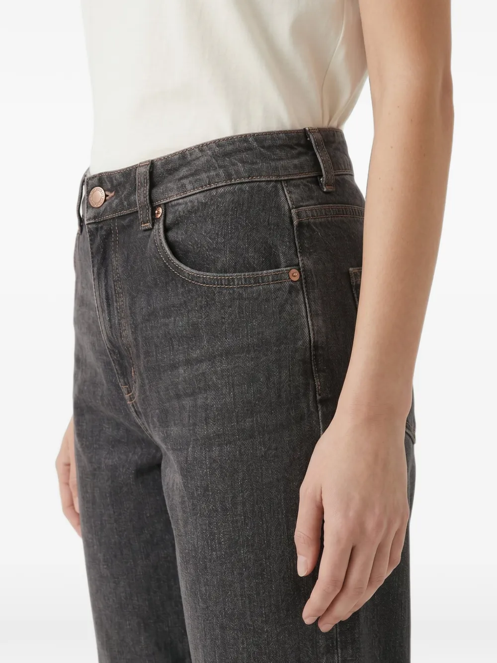 Brunello Cucinelli Jeans met toelopende pijpen Grijs