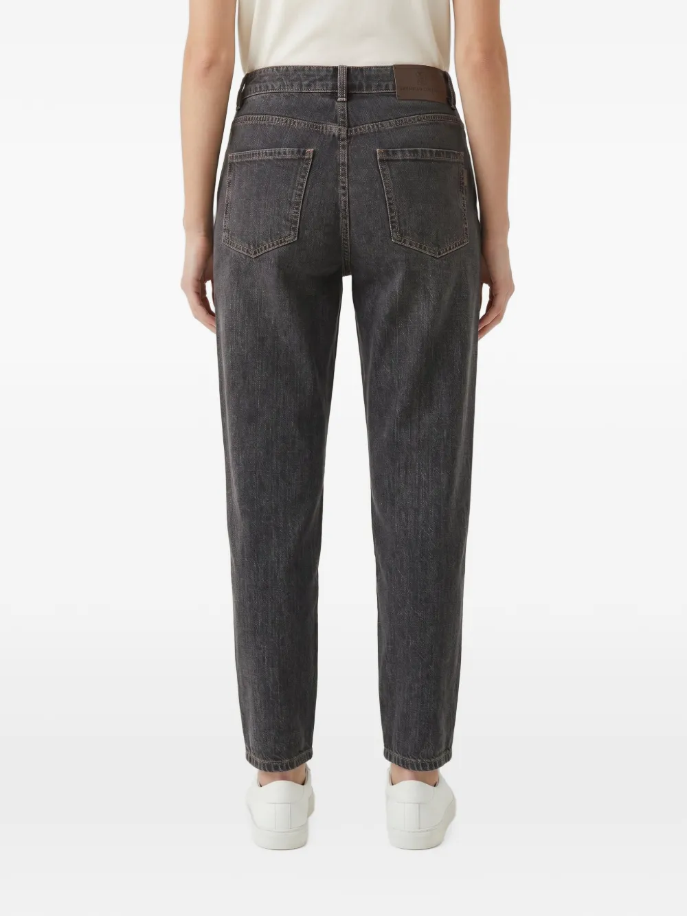 Brunello Cucinelli Jeans met toelopende pijpen Grijs