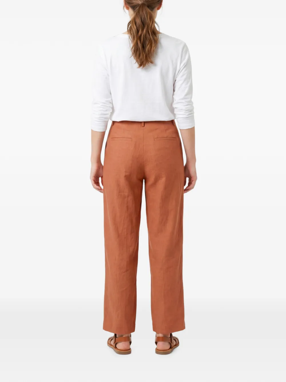 Brunello Cucinelli pleated wide-leg trousers Oranje