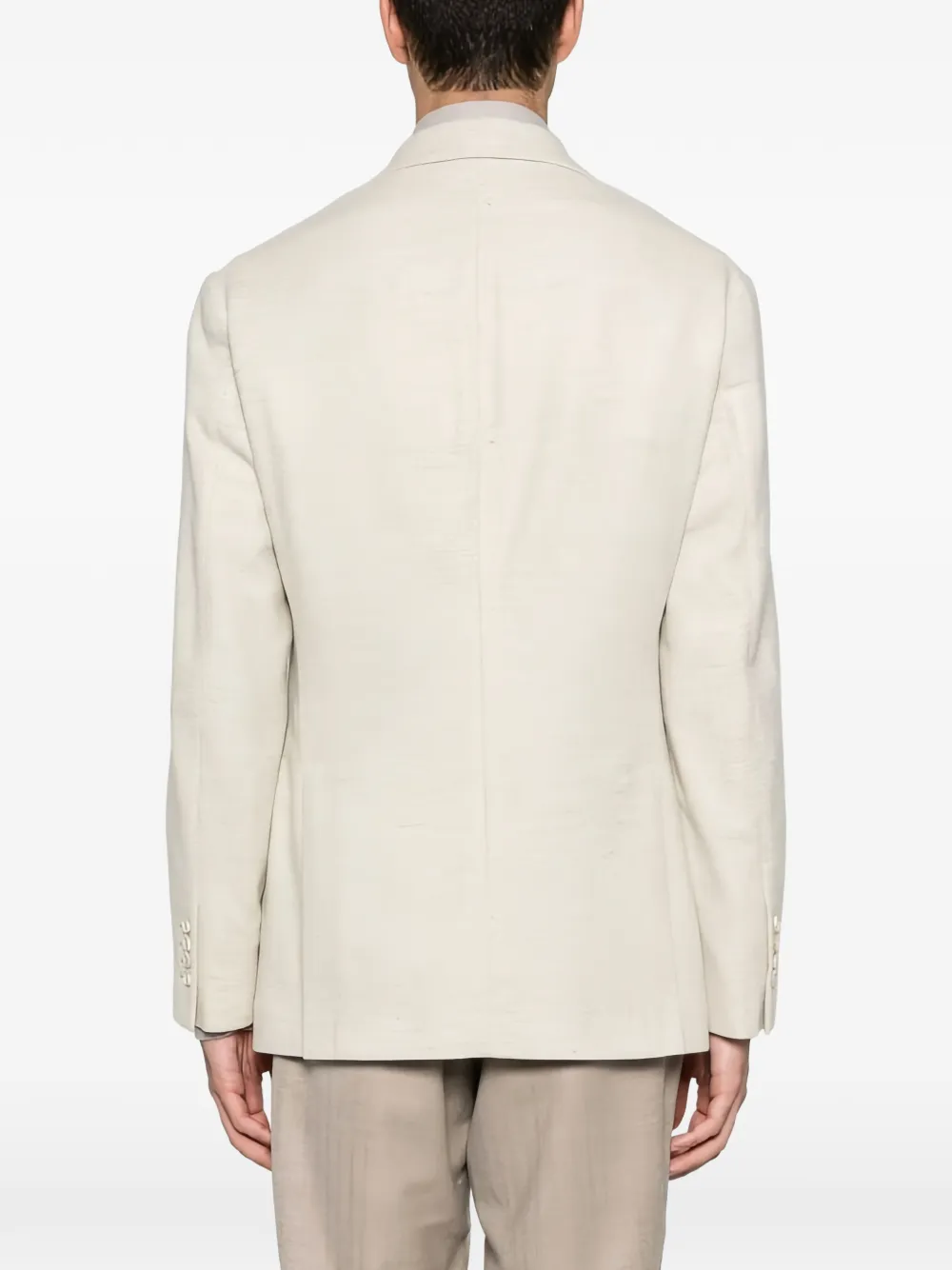 Brunello Cucinelli Blazer met gekerfde revers Beige