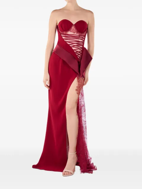 ANDREEA VENECIUC Rosalie lace-up gown