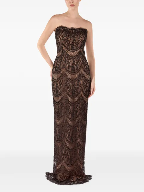 ANDREEA VENECIUC Valeria strapless lace gown