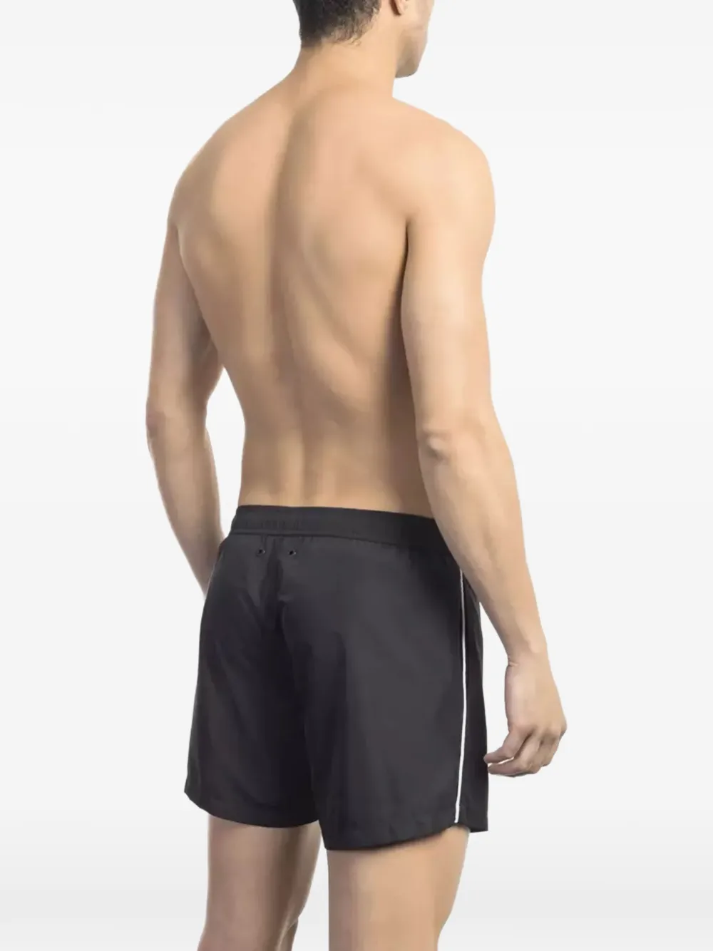 Bikkembergs logo-print drawstring swim shorts Zwart
