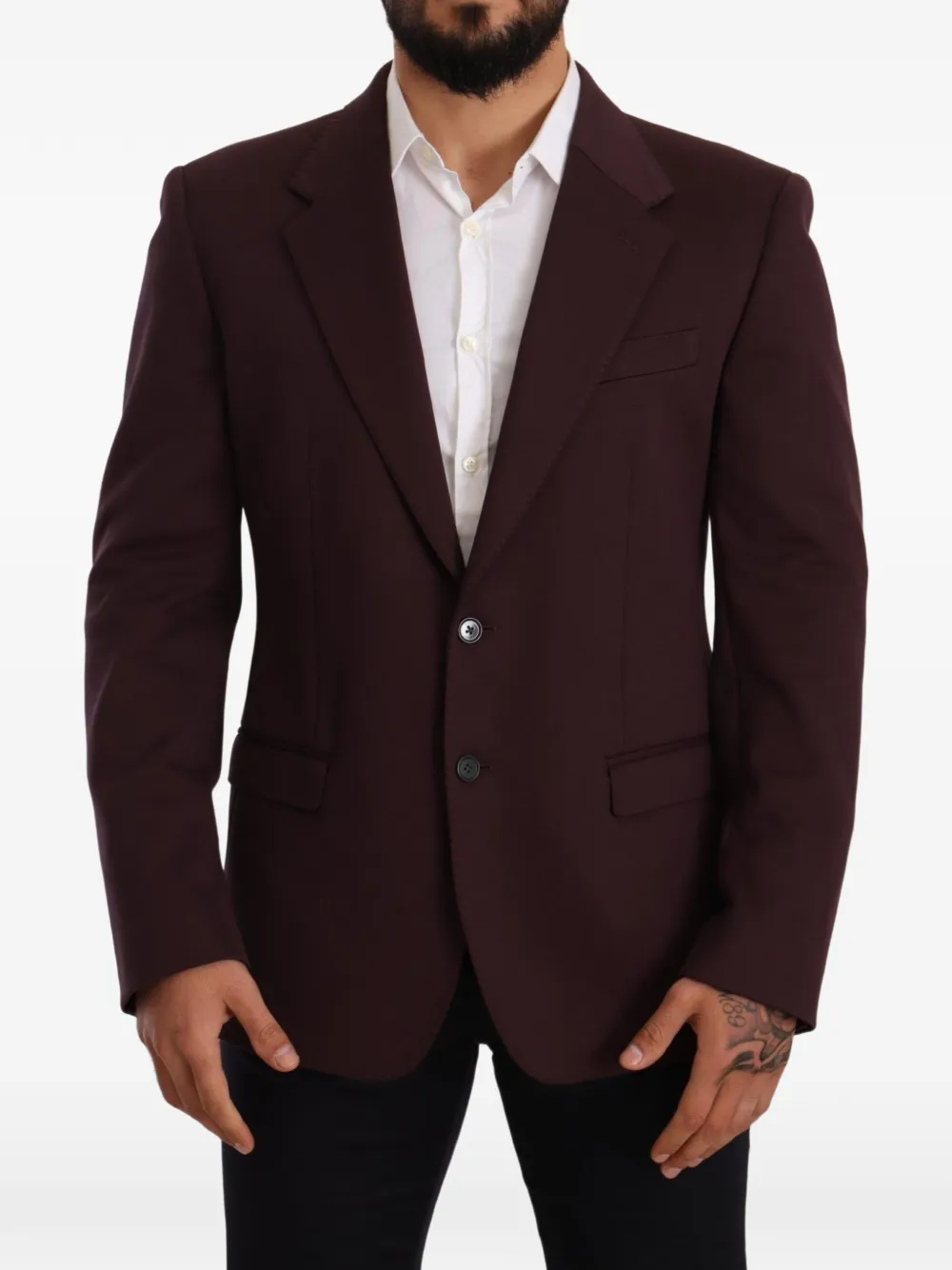 Dolce & Gabbana notched-lapel slim-fit blazer - Rot