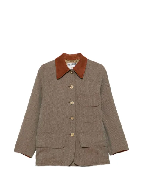 Moschino Pre-Owned veste boutonnée à motif de chevrons (années 1990)