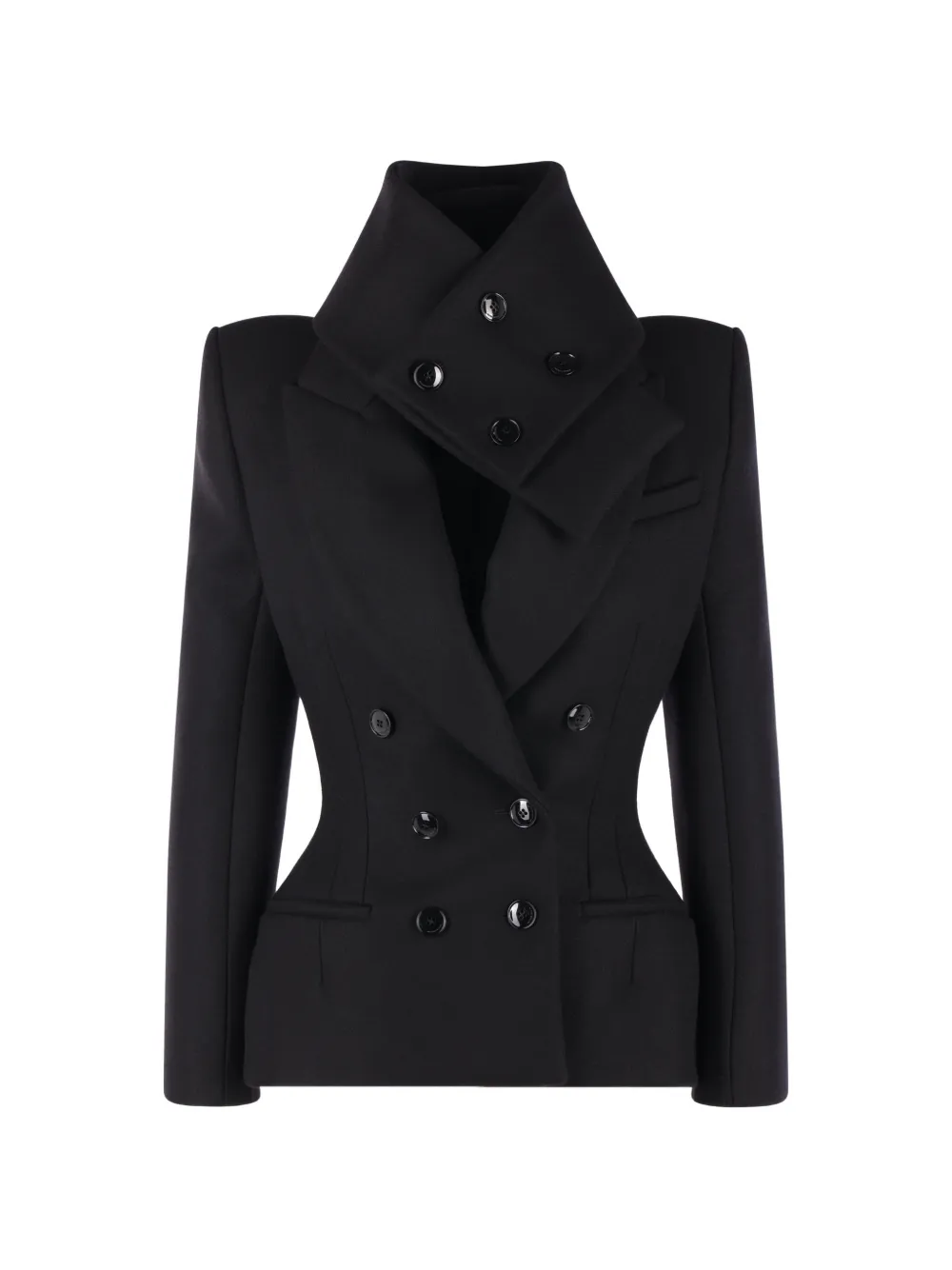Matières Fécales double-breasted high-neck jacket