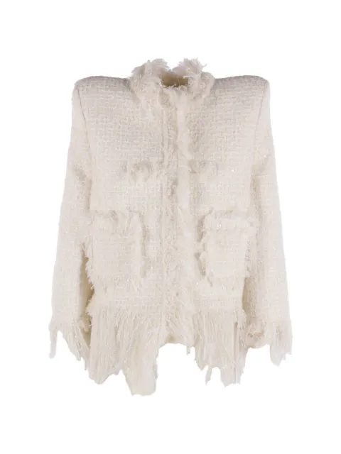 Matières Fécales sequin-embellished frayed jacket