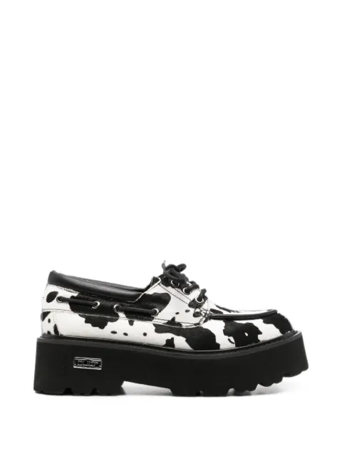 Cult cow-print platform loafers