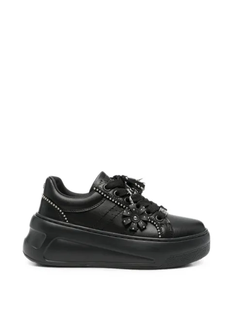 Cult Nirvana stud-embellished leather sneakers