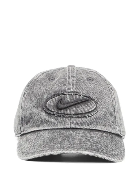 Nike acid-wash logo-patch baseball cap