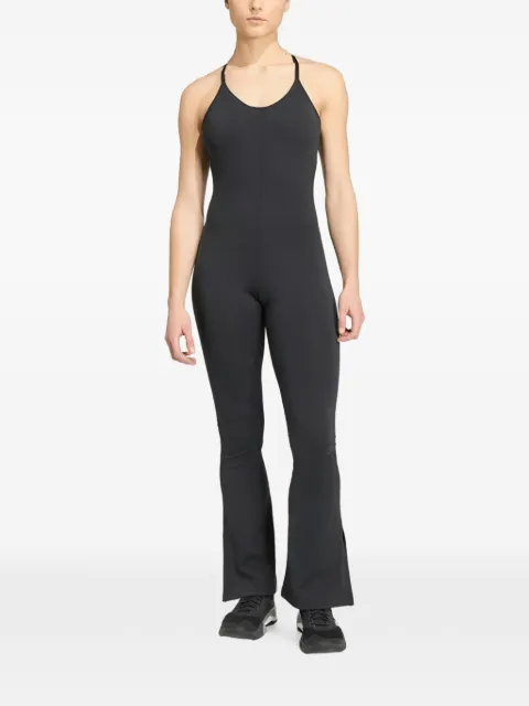adidas All Me Flare open-back jumpsuit