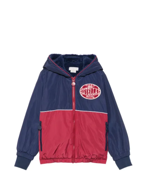 Stella McCartney Kids logo-patch colour-block jacket