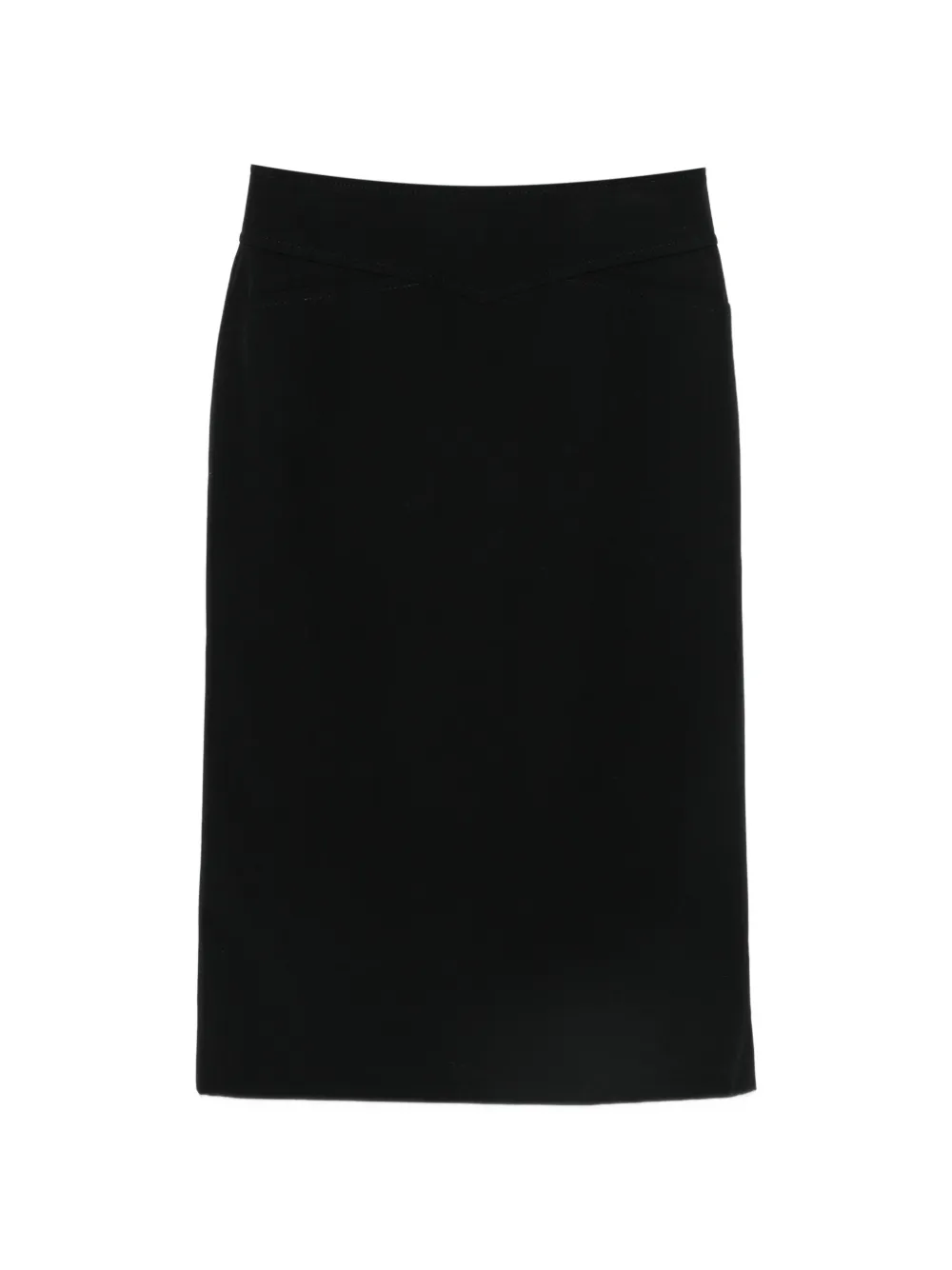 Dries Van Noten Pre-Owned jupe crayon à taille en v (années 1990) - Noir Dries Van Noten Pre-Owned jupe crayon à taille en v (années 1990) - Noir