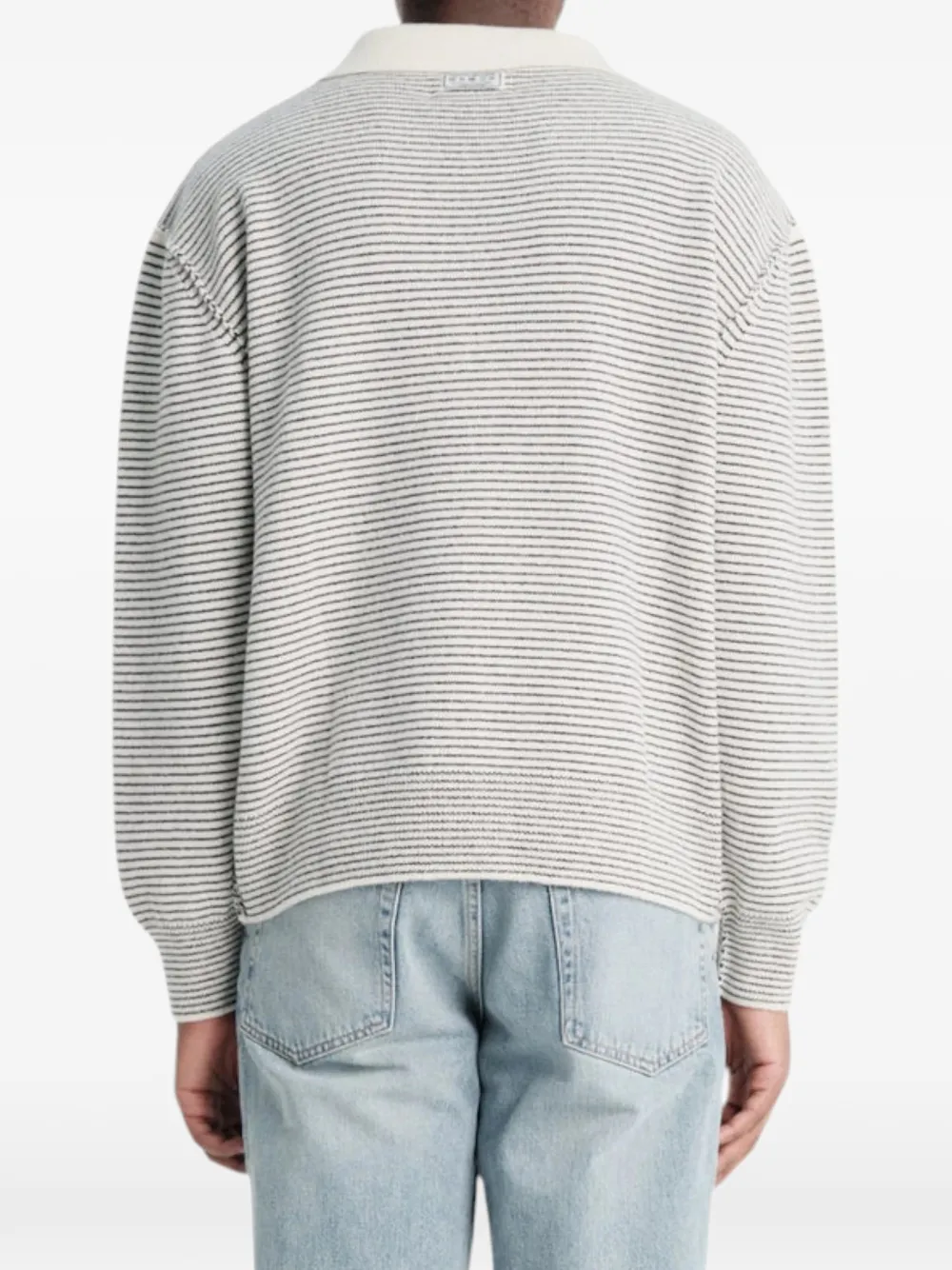 mfpen Charming gestreepte wollen sweater Beige