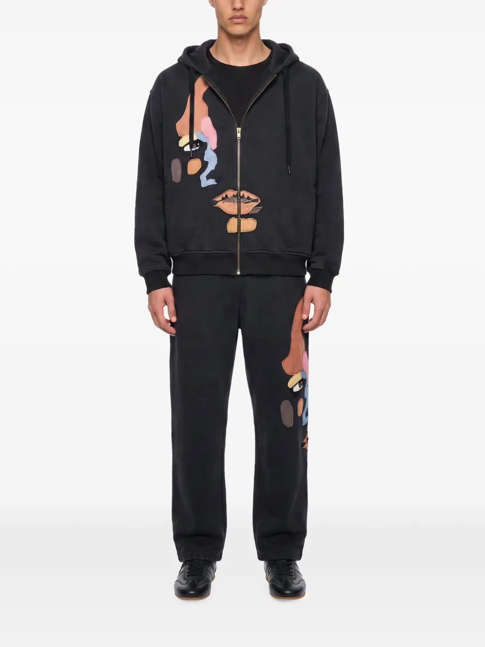 KidSuper Side Eye Face hoodie Zwart