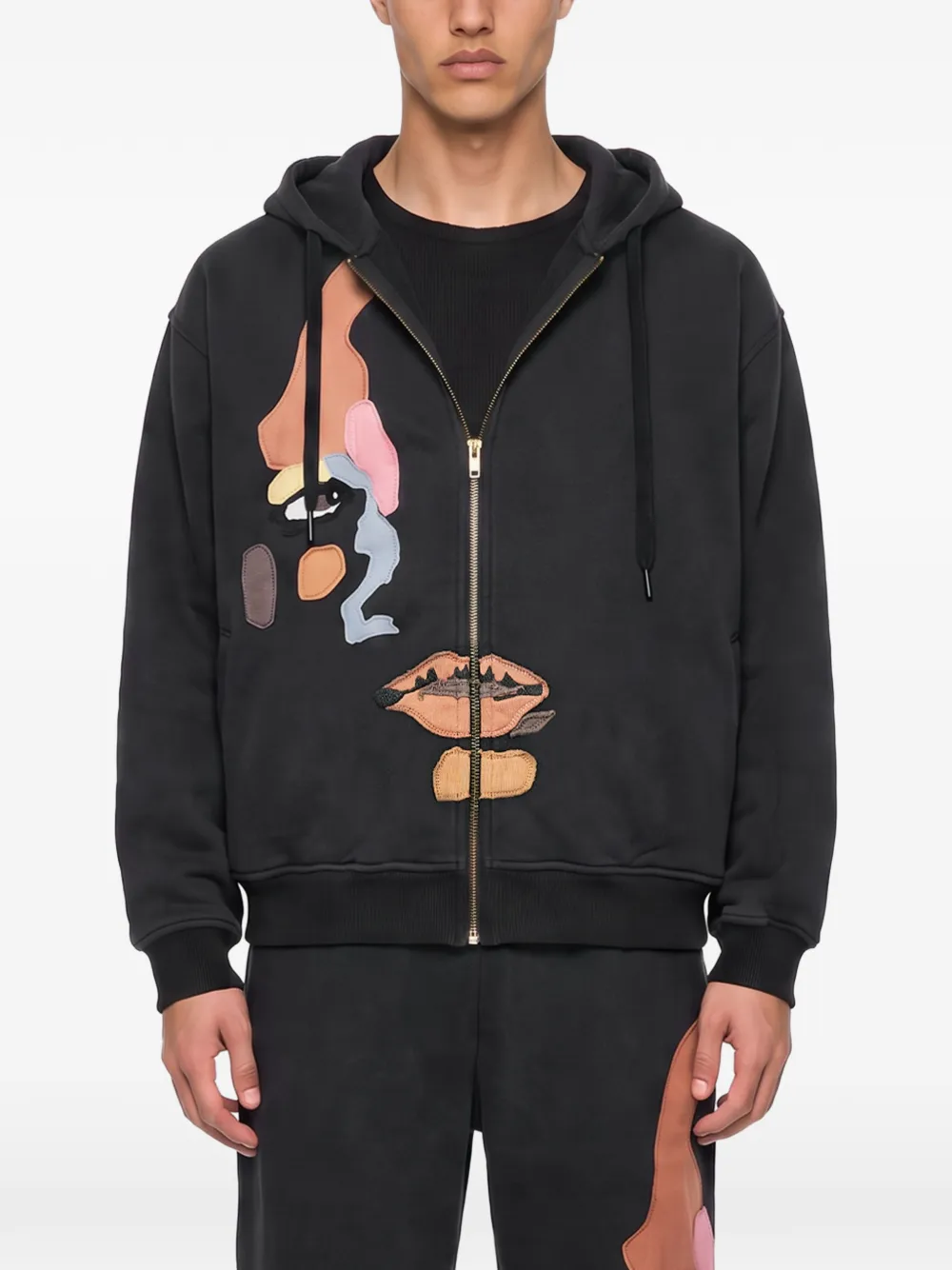 KidSuper Side Eye Face hoodie Zwart