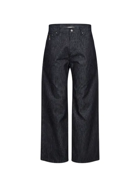 KidSuper pinstripe dove-patch jeans