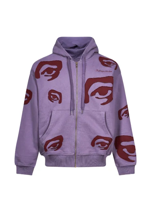 KidSuper eye-patchwork zip-up hoodie